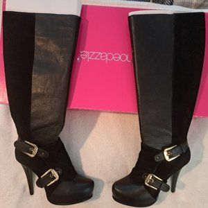 Shoe Dazzle Black Knee High Boots